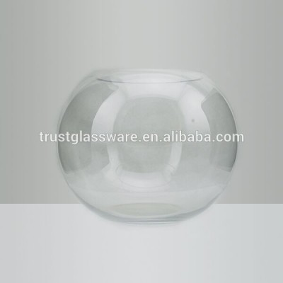 China Factory price hand made 20cm 25cm 30cm Round clear Larger glass fish bowl