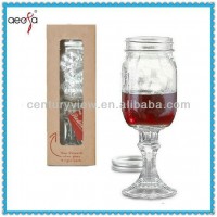 New design round glass mason jar with stand wholesale