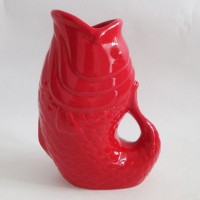 fish shape durable decorative ceramic  water cooler jug W0612