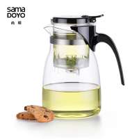 900ML New Design Office Glass Tea Pots with Infuser