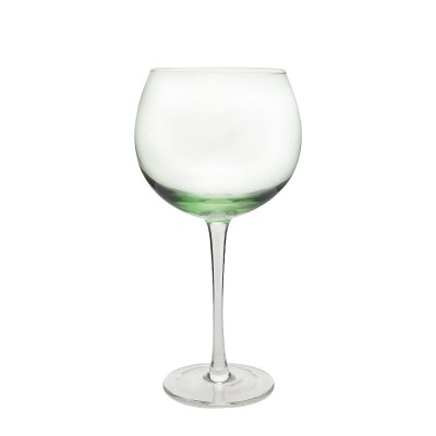 Mouth Blown green Stained customised 750ml stem wine glass stocked